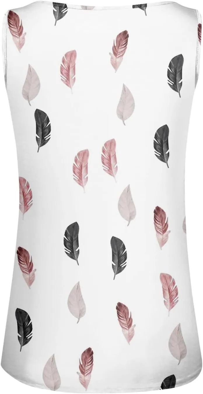 2024 Tank Tshirt Women's Summer V Neck Tops Weekend Shirt Printed Daily Printed Sleeveless Casual Fashion Tunic