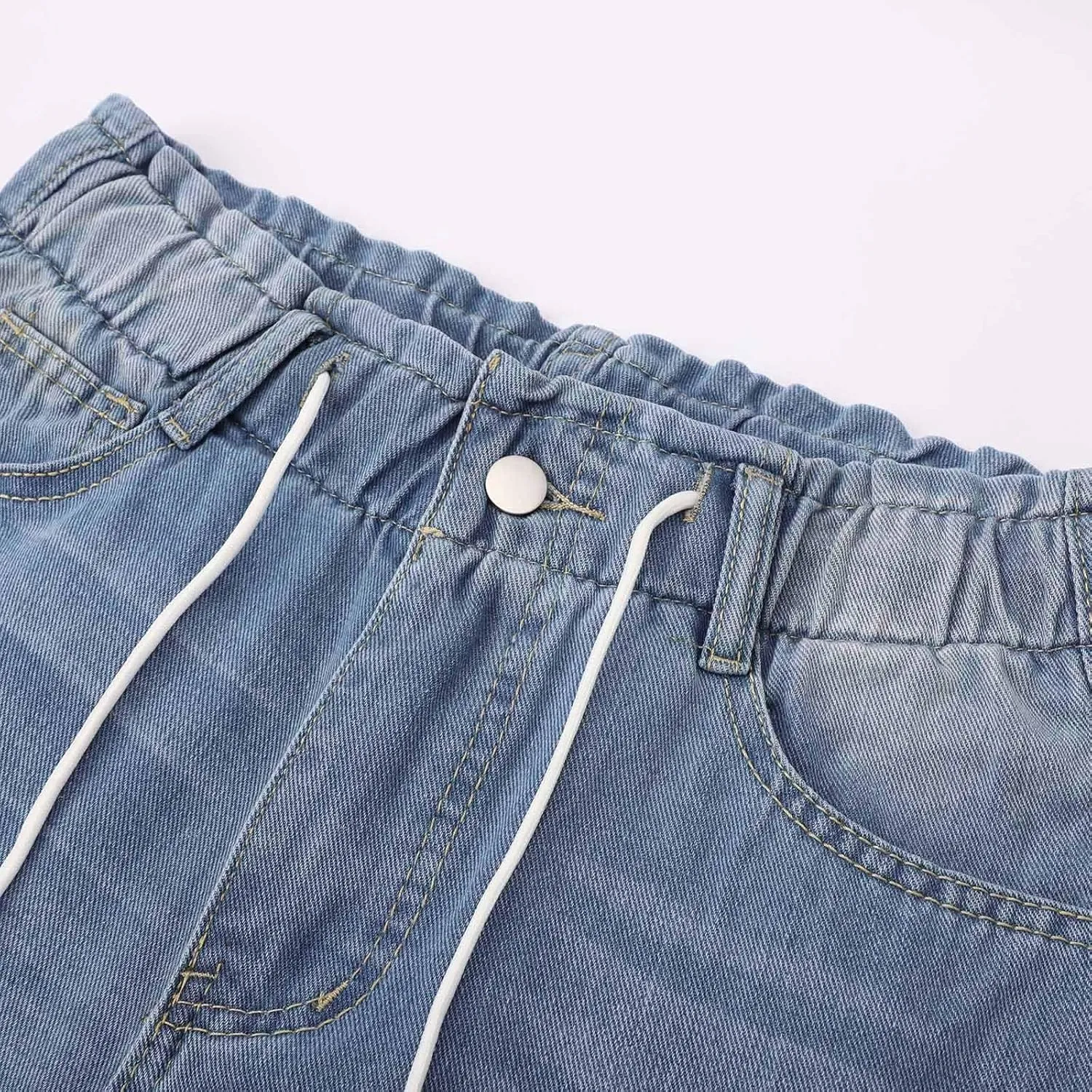 2024 Wide Leg Jeans for Women High Waist Loose Straight Denim Pants 90s Baggy Jeans Trouser Jeans with Pockets