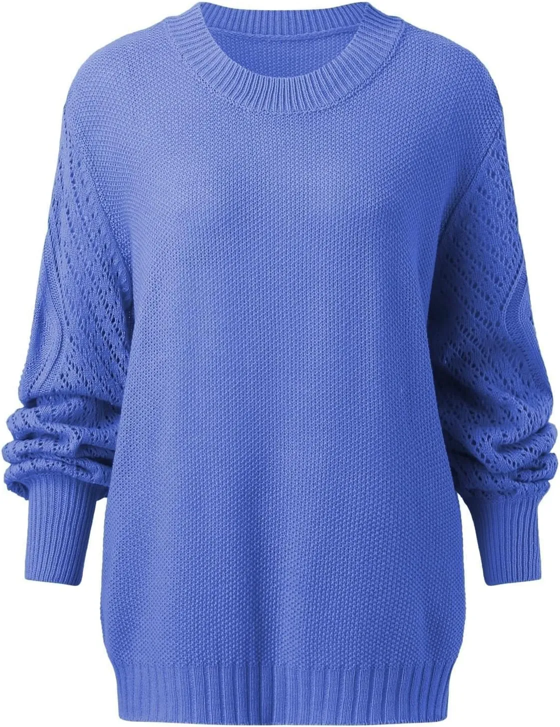 2024 Women's Pullover Autumn and Winter Solid Color Girls Daily Casual Fashion Knit Long Sleeve Sweater