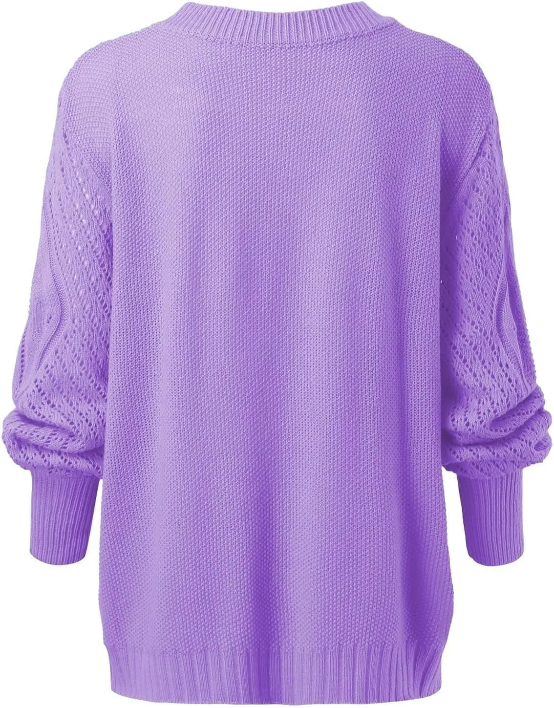 2024 Women's Pullover Autumn and Winter Solid Color Girls Daily Casual Fashion Knit Long Sleeve Sweater