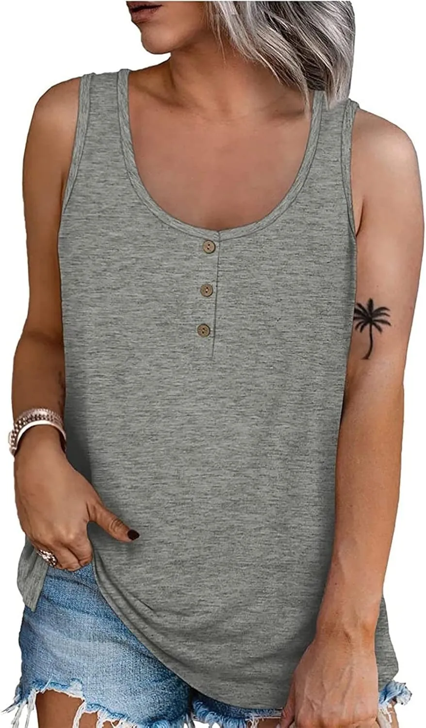 2024 Women's Sleeveless Tshirt Ladies Summer Floral Printed Tops Trendy Shirt O-Neck Blouse Weekend Daily Tunic