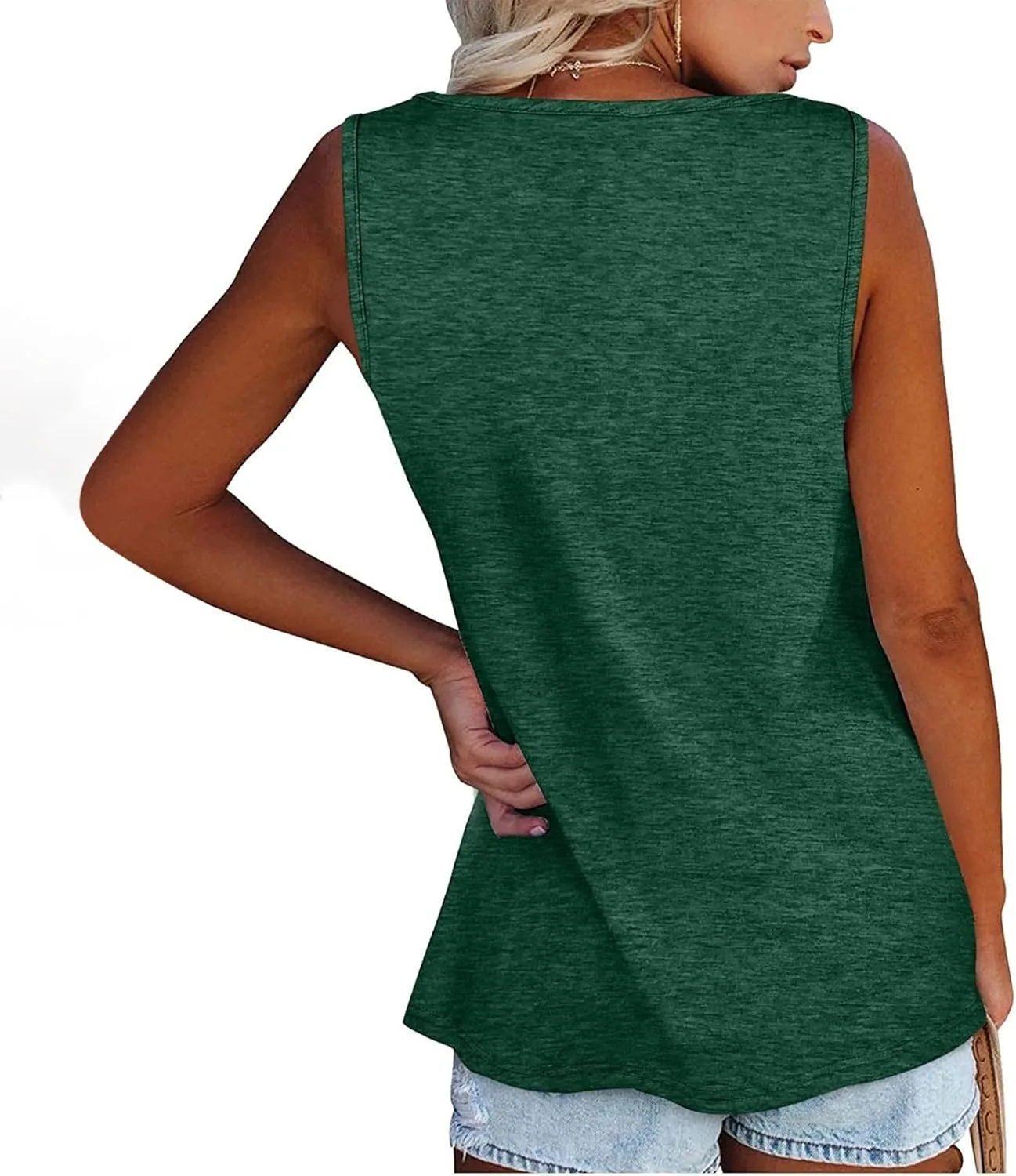 2024 Women's Sleeveless Tshirt Ladies Summer Floral Printed Tops Trendy Shirt O-Neck Blouse Weekend Daily Tunic