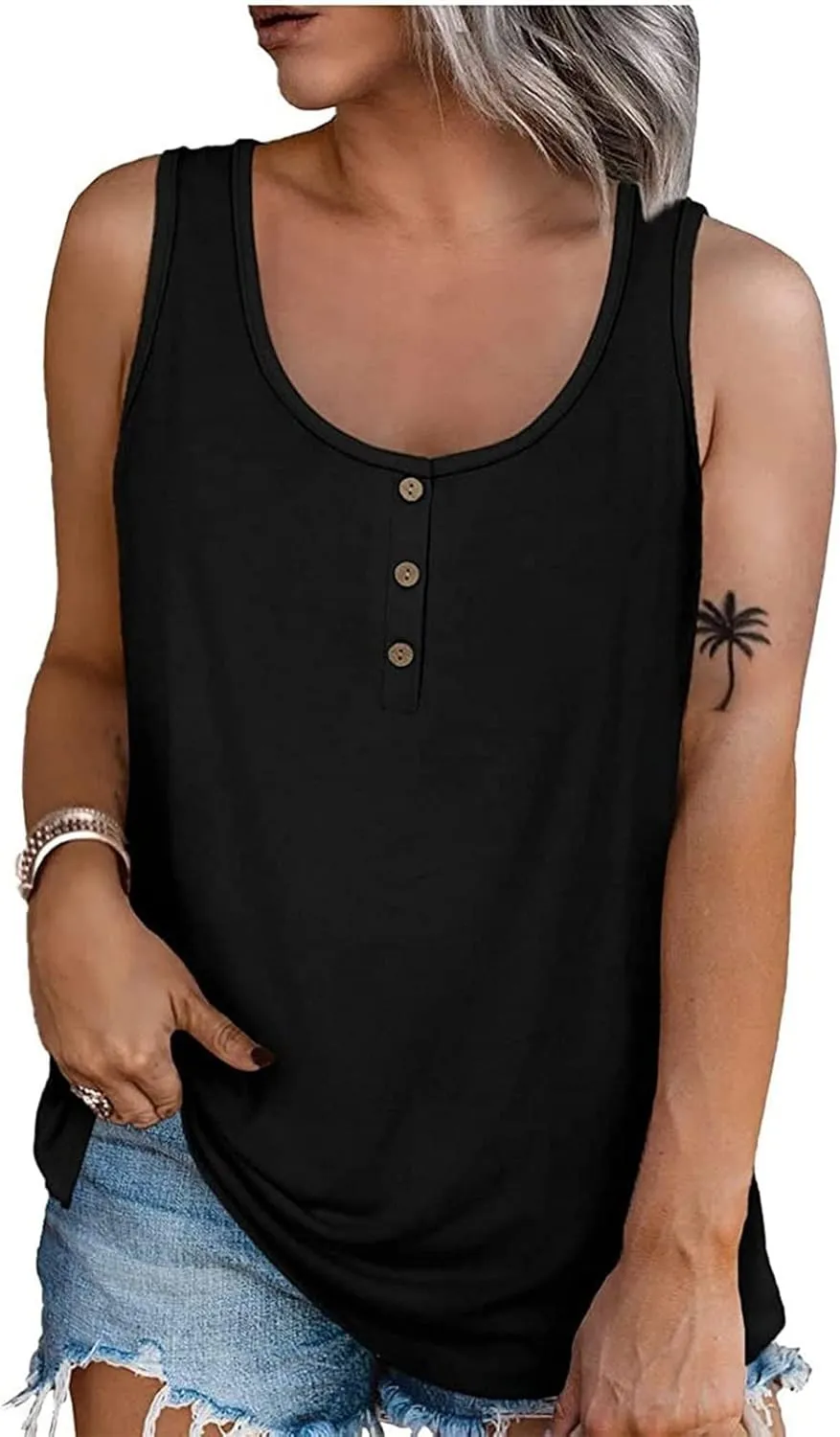 2024 Women's Sleeveless Tshirt Ladies Summer Floral Printed Tops Trendy Shirt O-Neck Blouse Weekend Daily Tunic