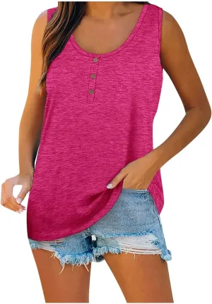 2024 Women's Sleeveless Tshirt Ladies Summer Floral Printed Tops Trendy Shirt O-Neck Blouse Weekend Daily Tunic