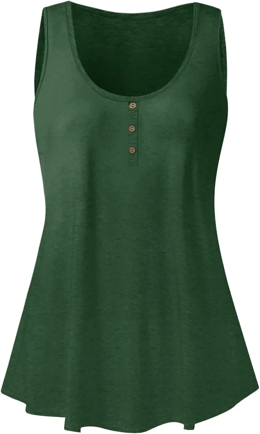 2024 Women's Sleeveless Tshirt Ladies Summer Floral Printed Tops Trendy Shirt O-Neck Blouse Weekend Daily Tunic