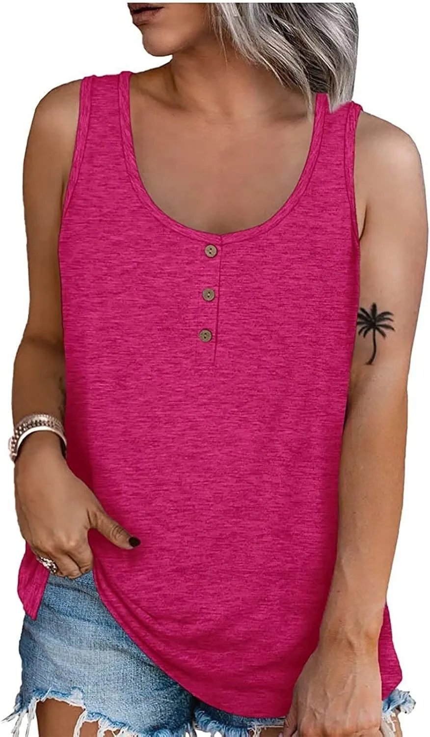2024 Women's Sleeveless Tshirt Ladies Summer Floral Printed Tops Trendy Shirt O-Neck Blouse Weekend Daily Tunic