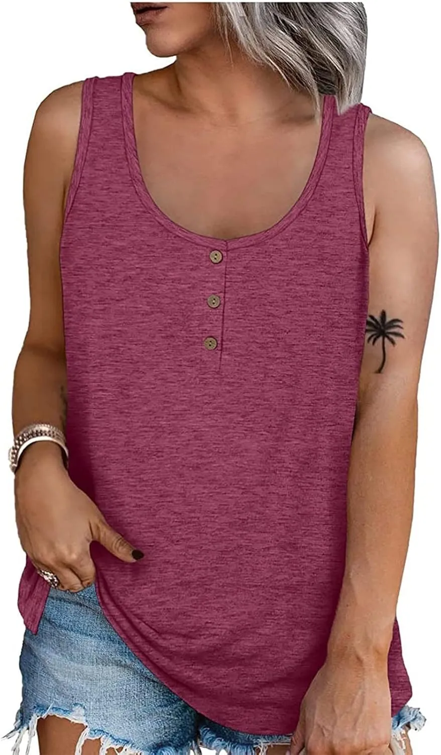 2024 Women's Sleeveless Tshirt Ladies Summer Floral Printed Tops Trendy Shirt O-Neck Blouse Weekend Daily Tunic