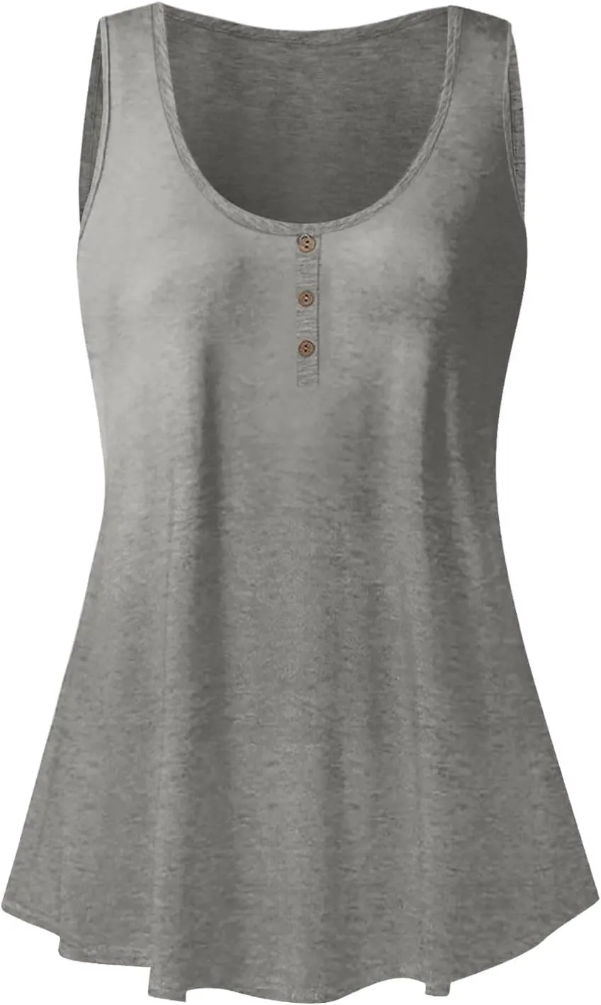 2024 Women's Sleeveless Tshirt Ladies Summer Floral Printed Tops Trendy Shirt O-Neck Blouse Weekend Daily Tunic