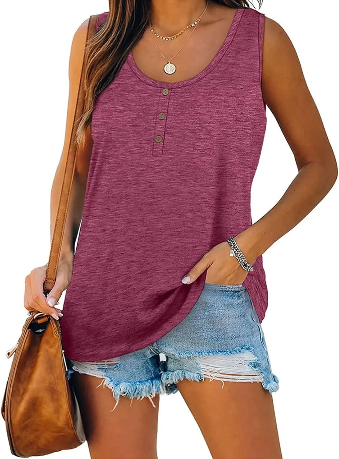 2024 Women's Sleeveless Tshirt Ladies Summer Floral Printed Tops Trendy Shirt O-Neck Blouse Weekend Daily Tunic