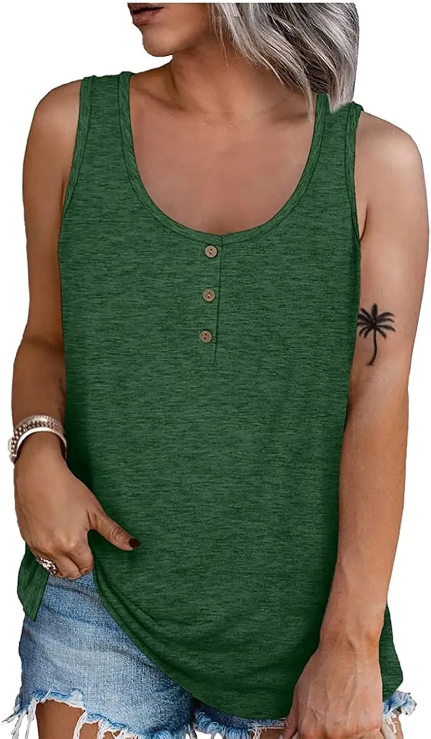 2024 Women's Sleeveless Tshirt Ladies Summer Floral Printed Tops Trendy Shirt O-Neck Blouse Weekend Daily Tunic
