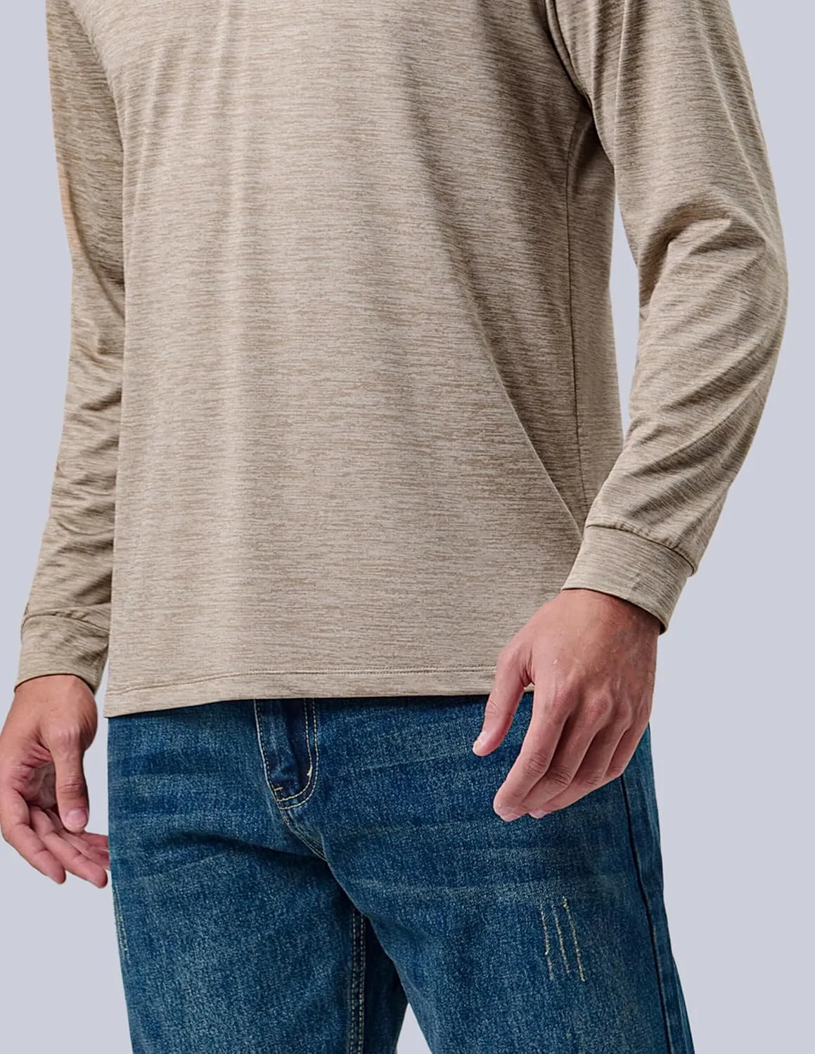 3 Pack: Dry Fit Long Sleeve Polo Shirts for Men, Athletic Collared Golf T-Shirts Performance Tops