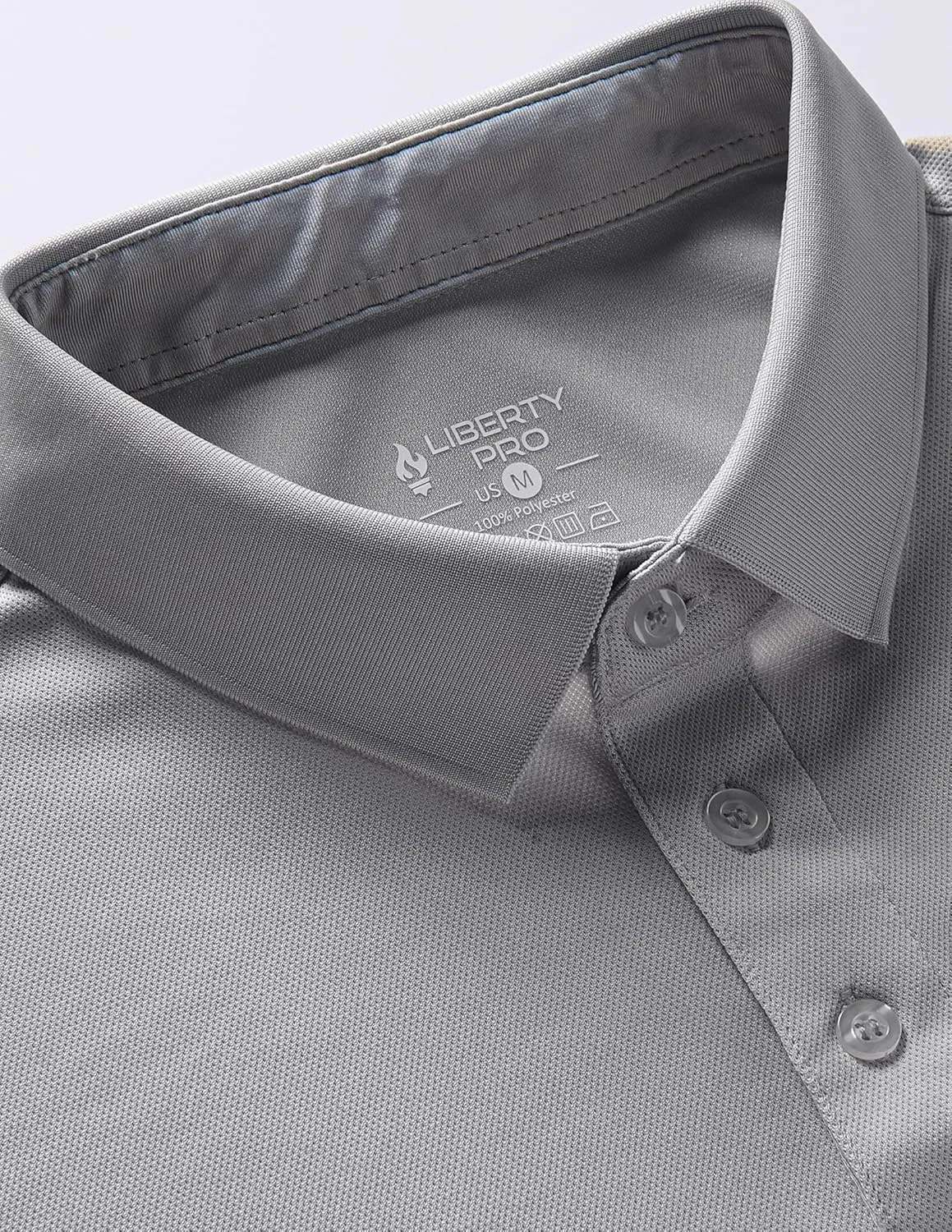3 Pack: Dry Fit Long Sleeve Polo Shirts for Men, Athletic Collared Golf T-Shirts Performance Tops