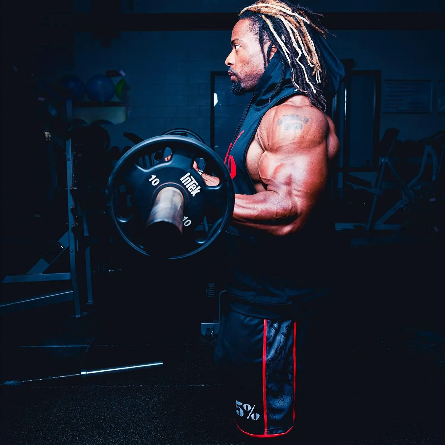 5% Nutrition Rich Piana Gym Workout Basketball Shorts for Men Lightweight Quick Dry Fit Bodybuilding Weightlifting