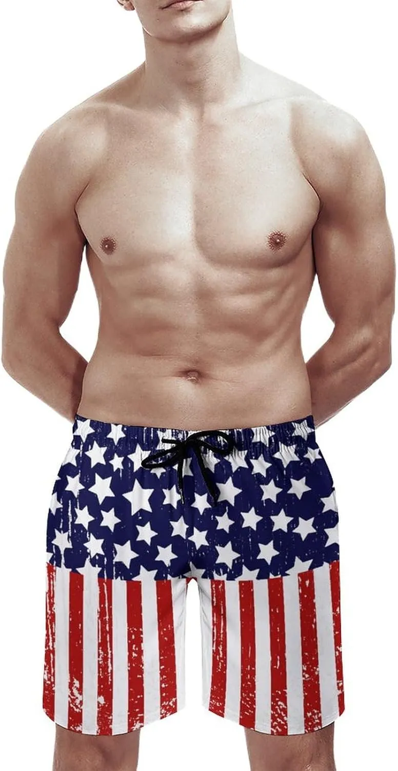 Aeoiba Mens Swim Trunks Quick Dry Board Shorts with Mesh Lining Beach Swimwear Bathing Suits