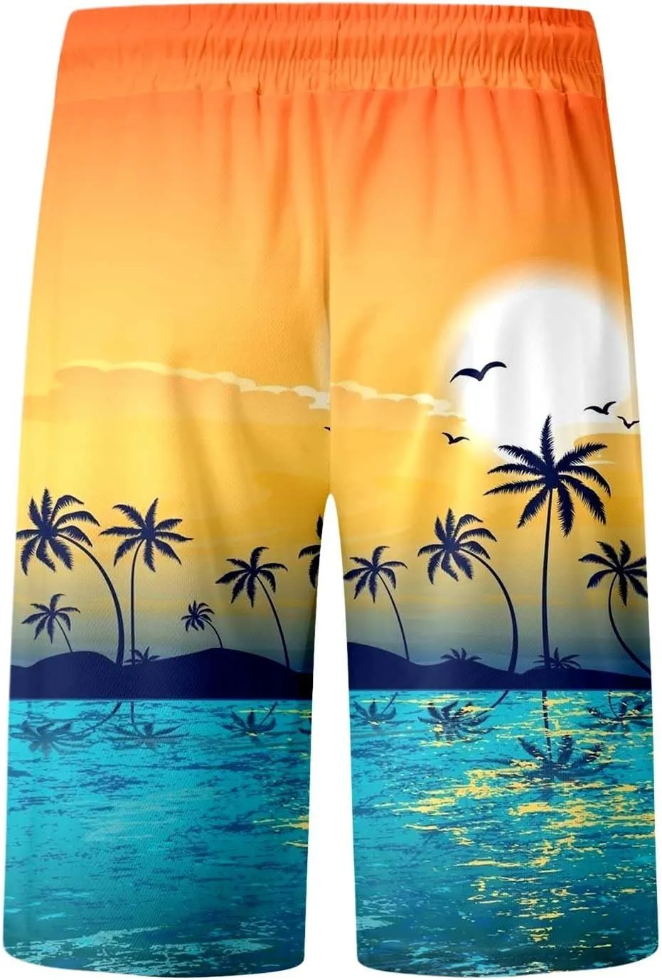 Alalaso Mens Summer Swim Trunks Quick Dry Hawaii Surf Boardshorts Holiday Bathing Suit Shorts with Mesh Lining