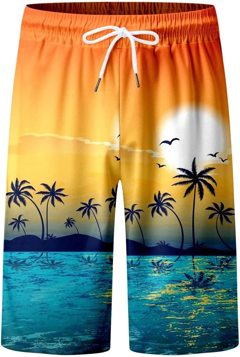 Alalaso Mens Summer Swim Trunks Quick Dry Hawaii Surf Boardshorts Holiday Bathing Suit Shorts with Mesh Lining