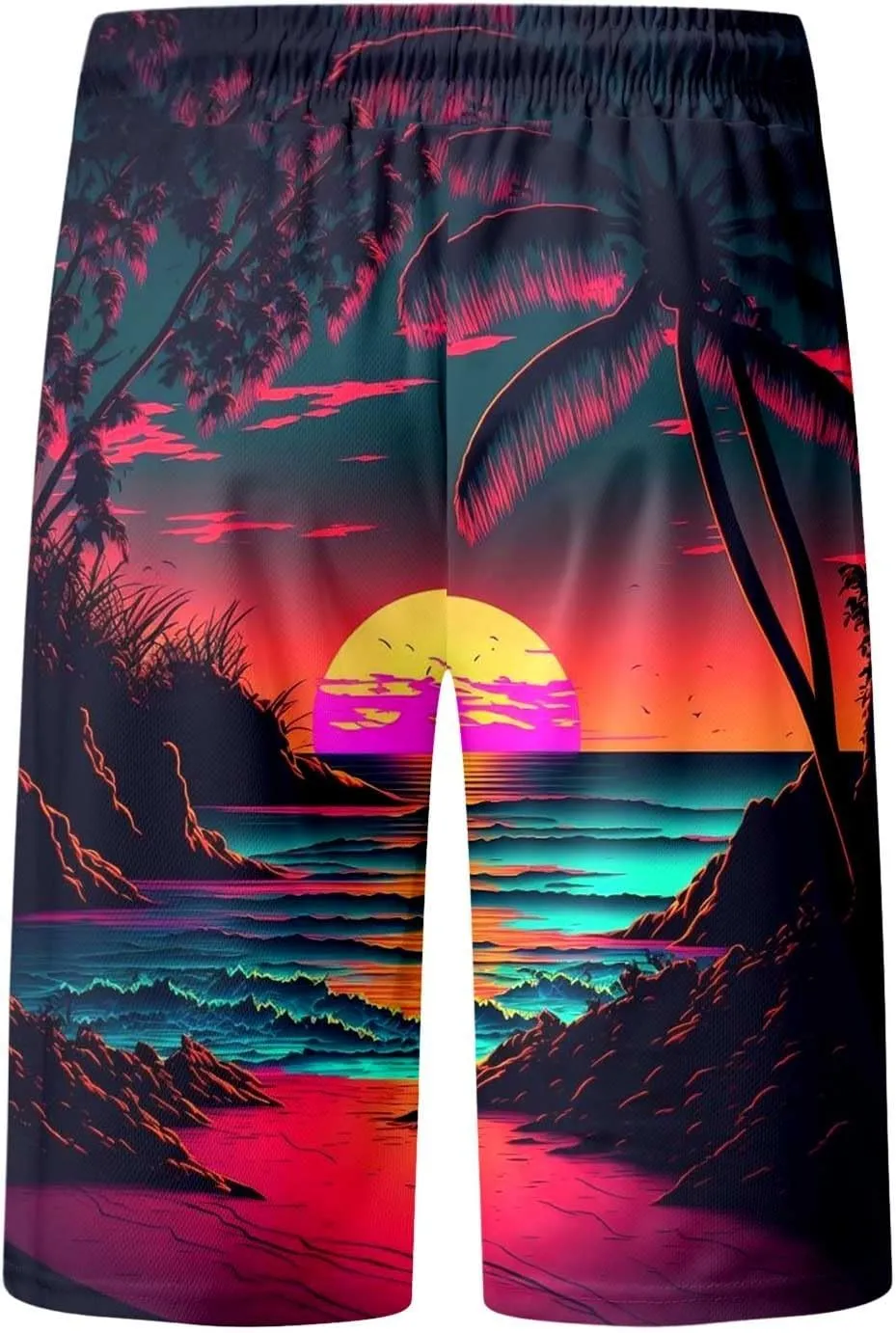 Alalaso Mens Summer Swim Trunks Quick Dry Hawaii Surf Boardshorts Holiday Bathing Suit Shorts with Mesh Lining