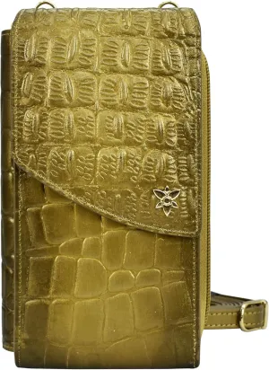 Anuschka Women's Original Hand-Painted Genuine Leather Crossbody Phone Case