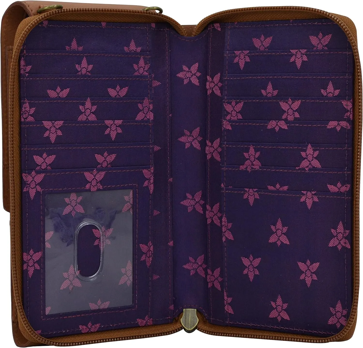 Anuschka Women's Original Hand-Painted Genuine Leather Crossbody Phone Case