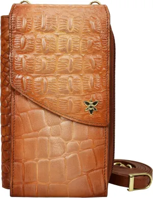 Anuschka Women's Original Hand-Painted Genuine Leather Crossbody Phone Case