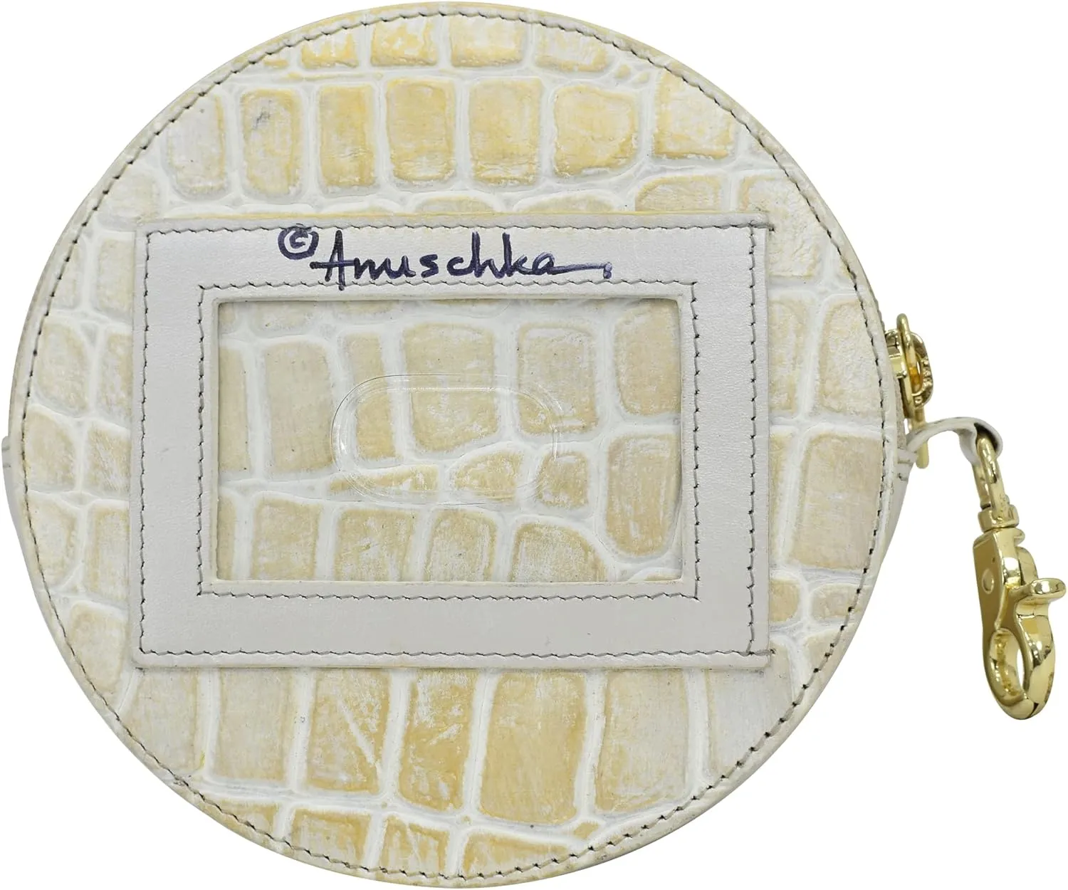 Anuschka Women's Original Hand Painted Genuine Vegetable Tanned Leather Round Coin Purse