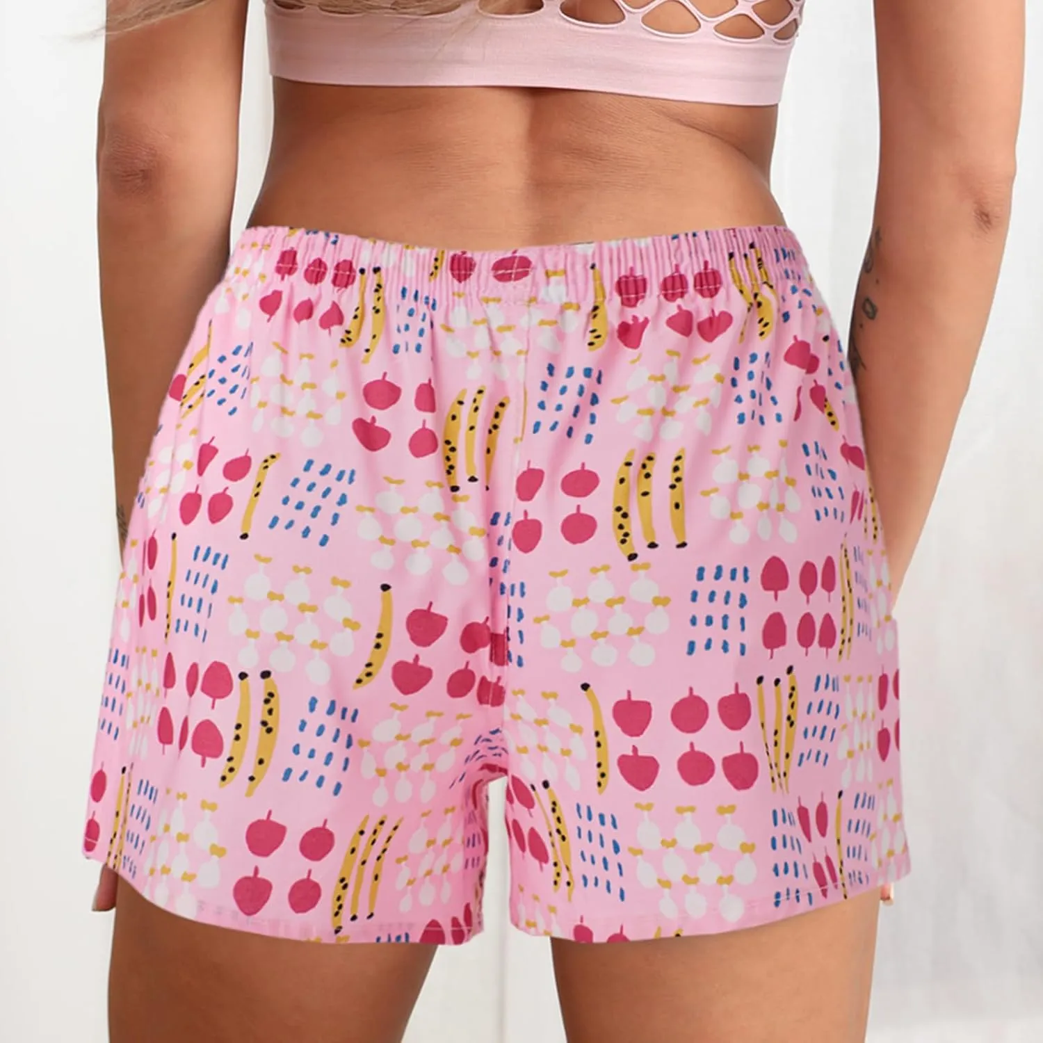 Boxer for Women Pj Boxers 100 Cotton Gingham Ladies Boxers Print Y2k Checkered Striped Shorts Plaid Camo Pjs