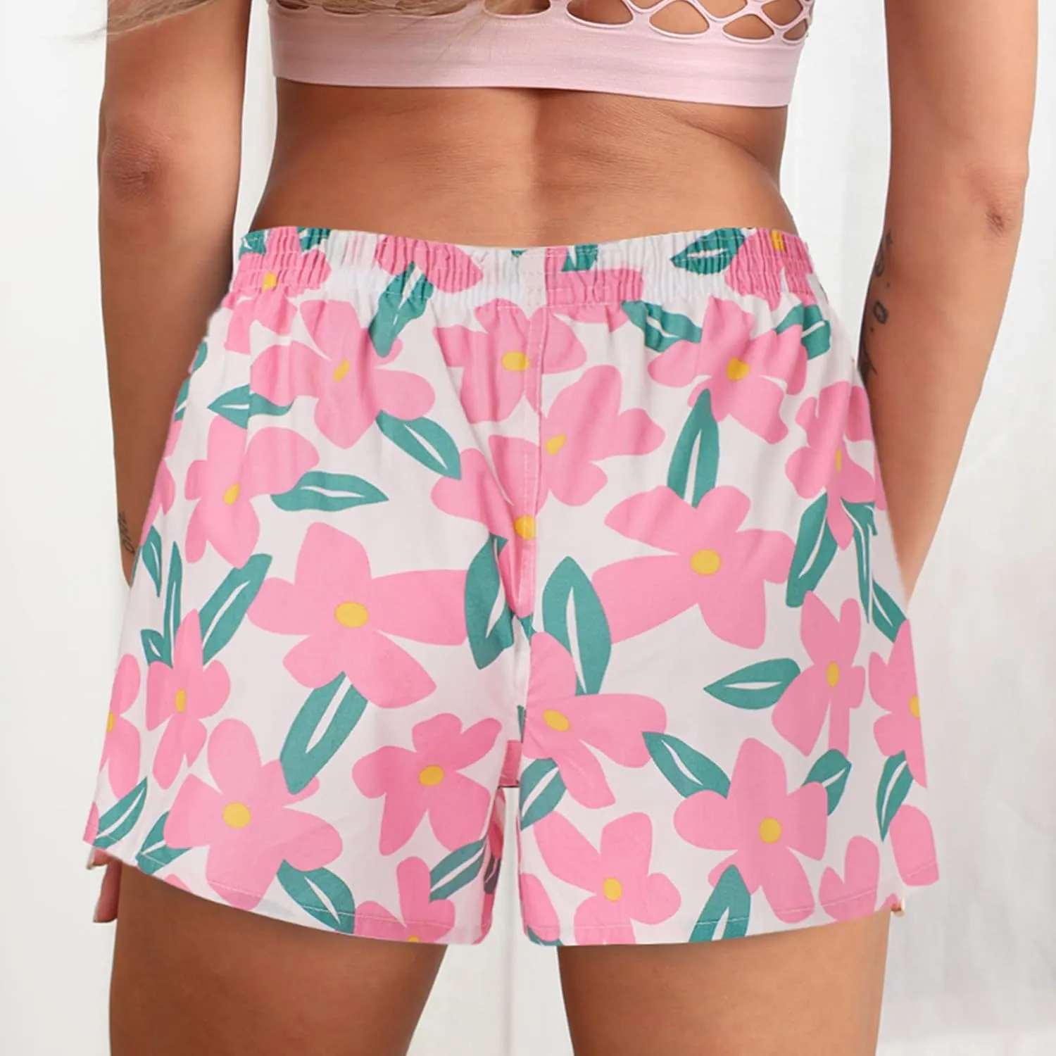Boxer for Women Pj Boxers 100 Cotton Gingham Ladies Boxers Print Y2k Checkered Striped Shorts Plaid Camo Pjs