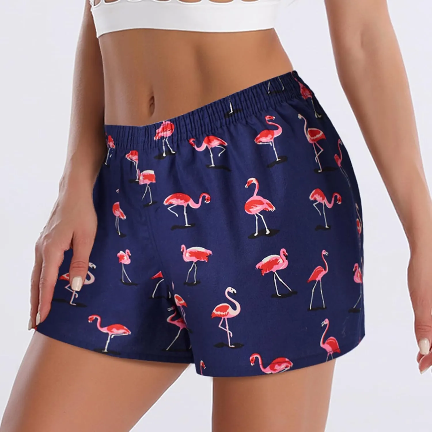 Boxer for Women Pj Boxers 100 Cotton Gingham Ladies Boxers Print Y2k Checkered Striped Shorts Plaid Camo Pjs