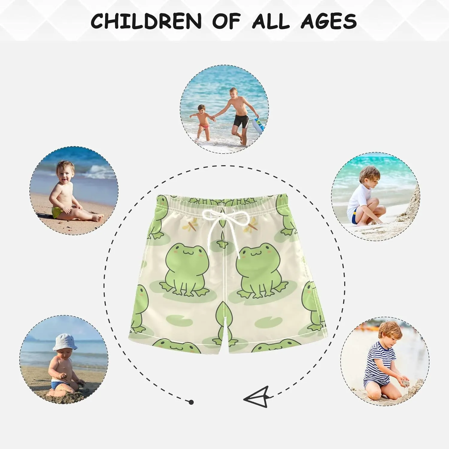 Boys Swim Trunks for 2-14 Years Swim Beach Shorts Baby Kids Swimwear Board Shorts Bathing Suit Hawaii Vacation