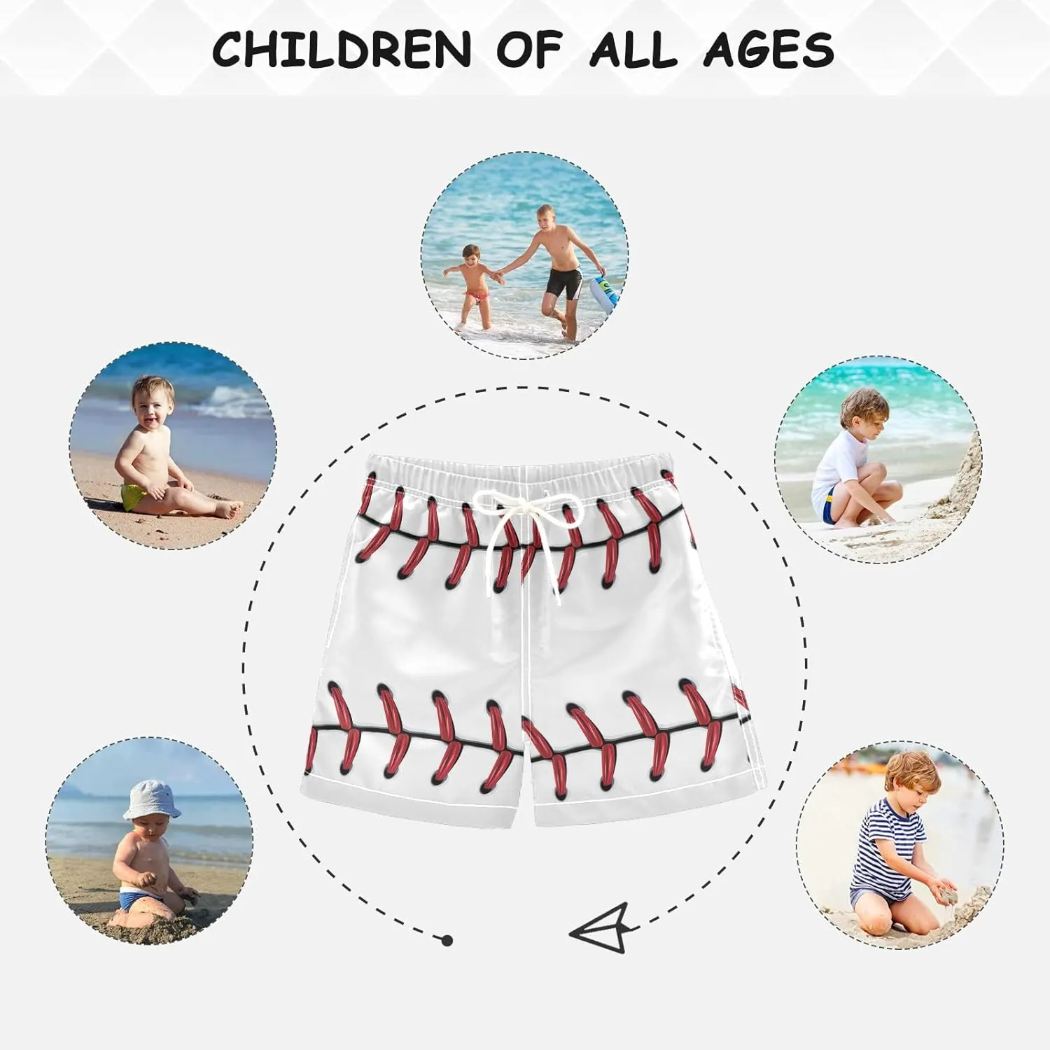 Boys Swim Trunks for 2-14 Years Swim Beach Shorts Baby Kids Swimwear Board Shorts Bathing Suit Hawaii Vacation