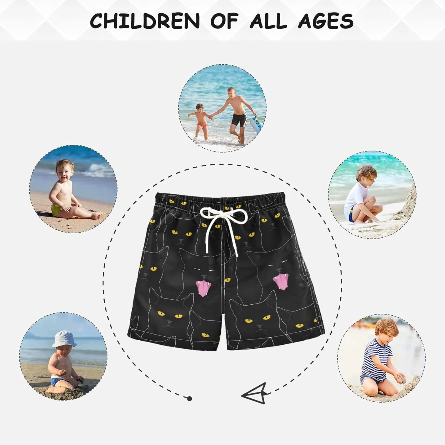 Boys Swim Trunks for 2-14 Years Swim Beach Shorts Baby Kids Swimwear Board Shorts Bathing Suit Hawaii Vacation
