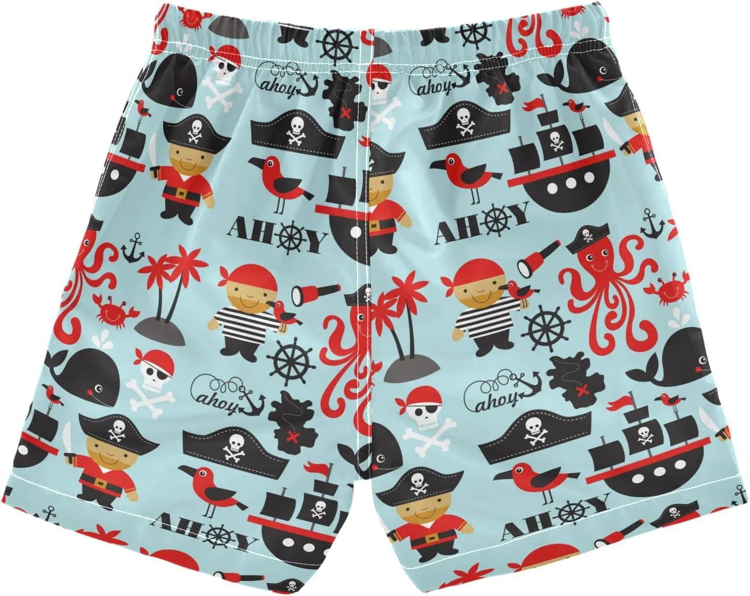 Boys Swim Trunks with Mesh Lining Toddler Beach Shorts Bathing Suit Quick Dry for Kids Drawstring