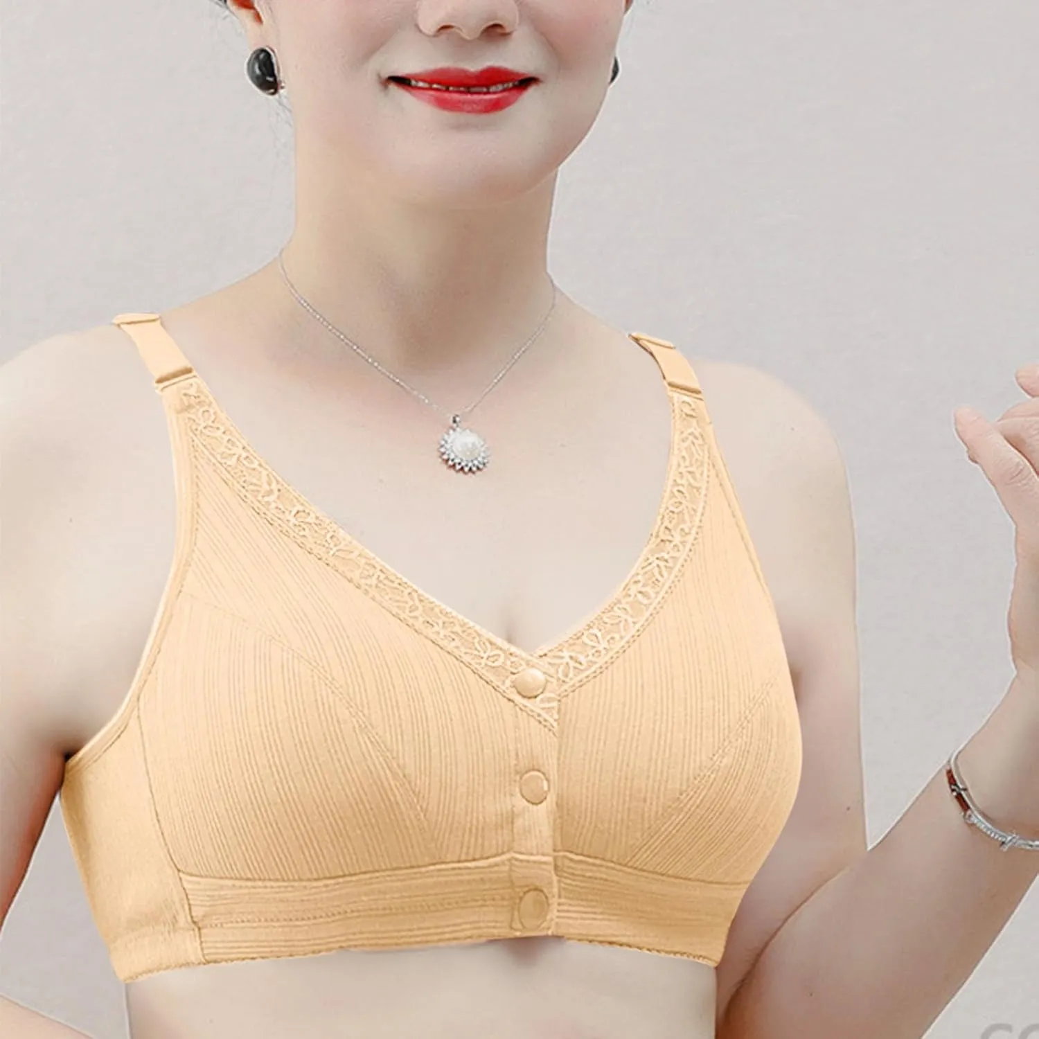 Bralettes for Women No Underwire Seamless Daily Bras Light Lined Comfort Full Coverage Adjustable Straps Sleep Bra
