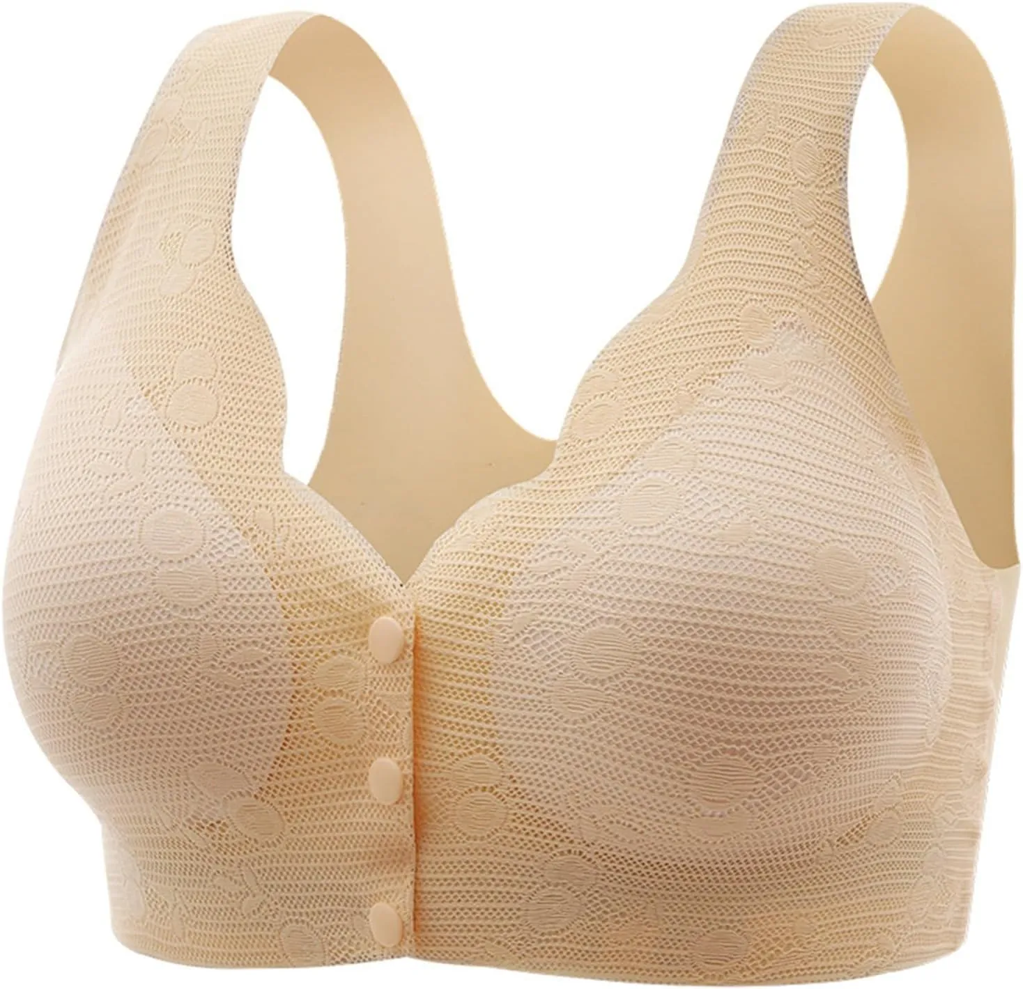 Bras for Women Front Buckle Lace No Ring Bra Seamless Nursing Bra Underwire Tank Tops Plus Size Soft Bras