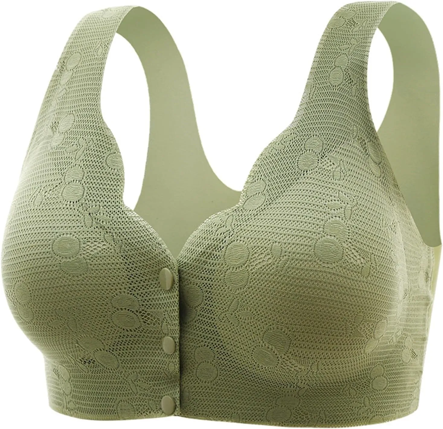 Bras for Women Front Buckle Lace No Ring Bra Seamless Nursing Bra Underwire Tank Tops Plus Size Soft Bras
