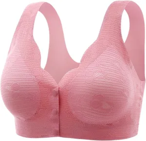 Bras for Women Front Buckle Lace No Ring Bra Seamless Nursing Bra Underwire Tank Tops Plus Size Soft Bras