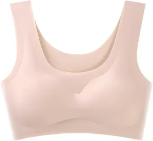Bras for Women No Underwire Plus Size Seamless Wireless Push up Bra Ultra Comfort Soft Ice Silk Sports Yoga Underwear
