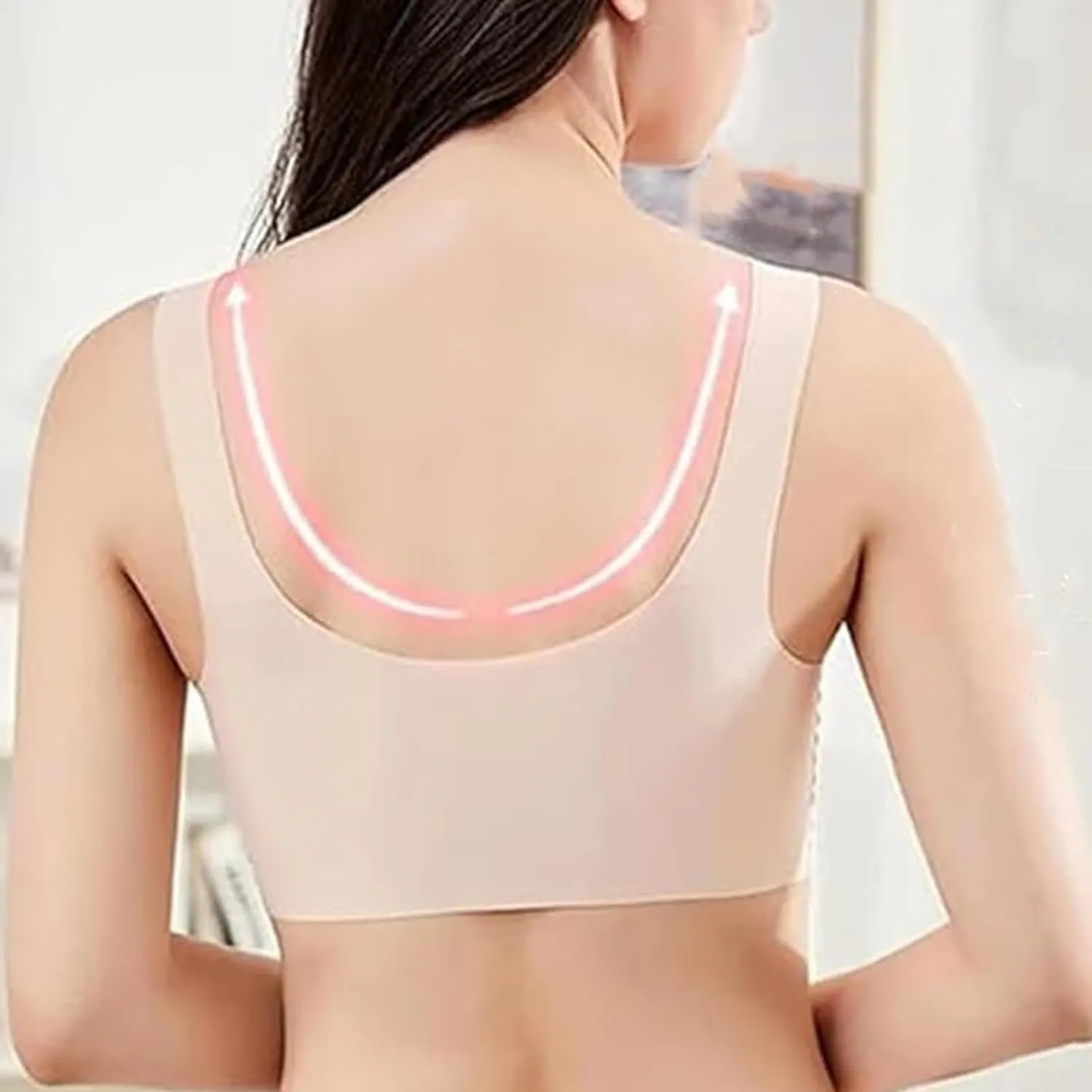 Bras for Women No Underwire Plus Size Seamless Wireless Push up Bra Ultra Comfort Soft Ice Silk Sports Yoga Underwear