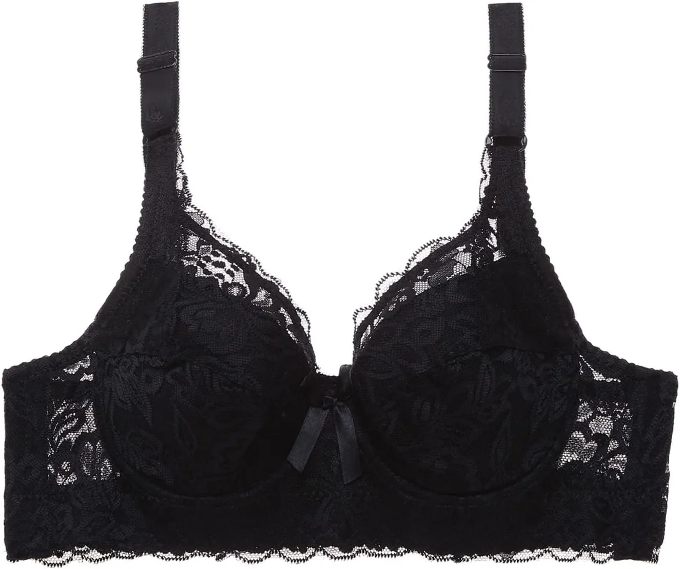 Breathable Lace Bras for Women, Full Coverage No Underwire Everyday Bralettes Comfortable Stretchable Straps Bra