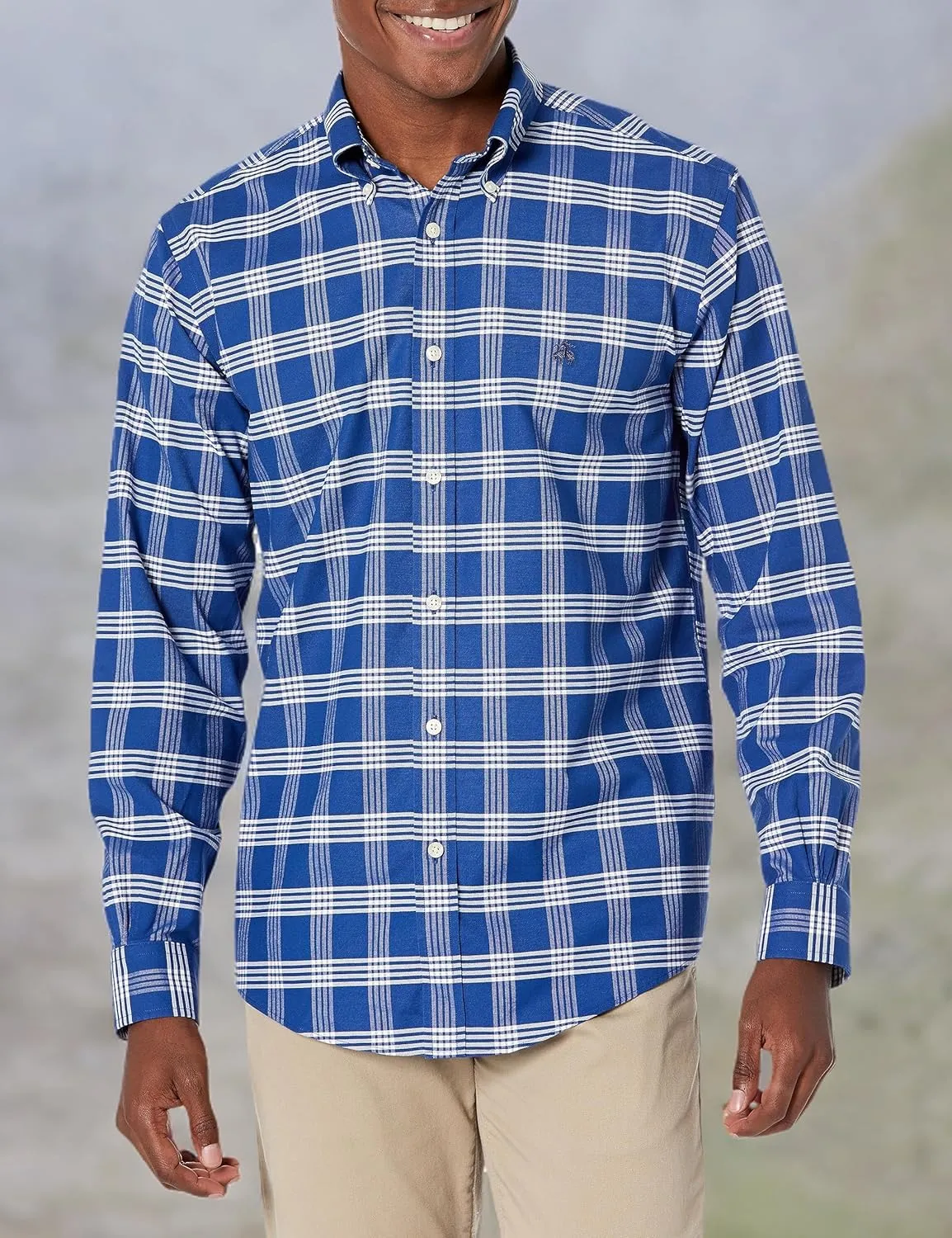 Brooks Brothers Men's Non-Iron Long Sleeve Button Down Sport Shirt