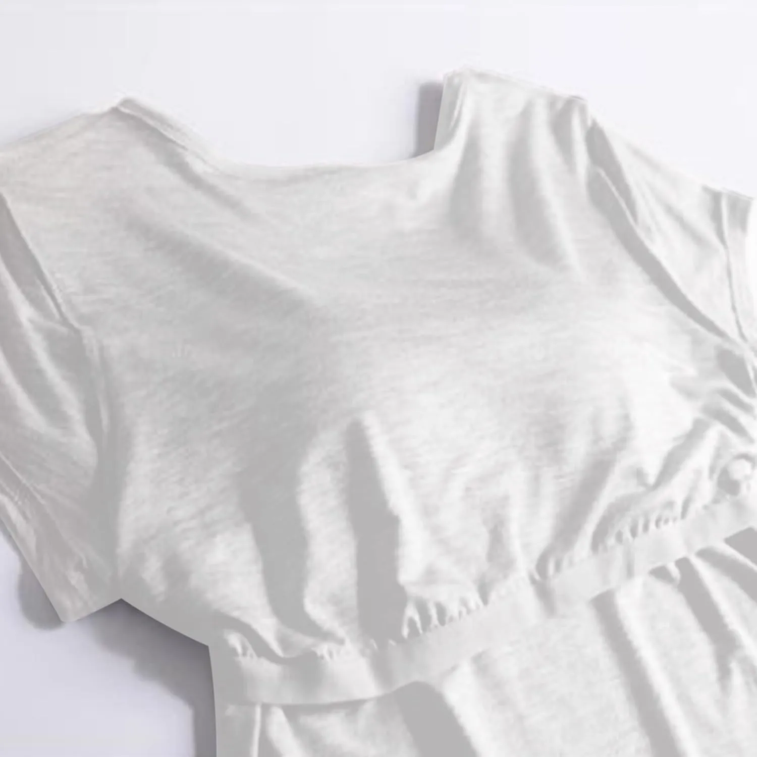 Built in Bra Tops for Women Summer Short Sleeve Solid Tops with Bra Pad Soft Lounge Clothes Trendy Outfits