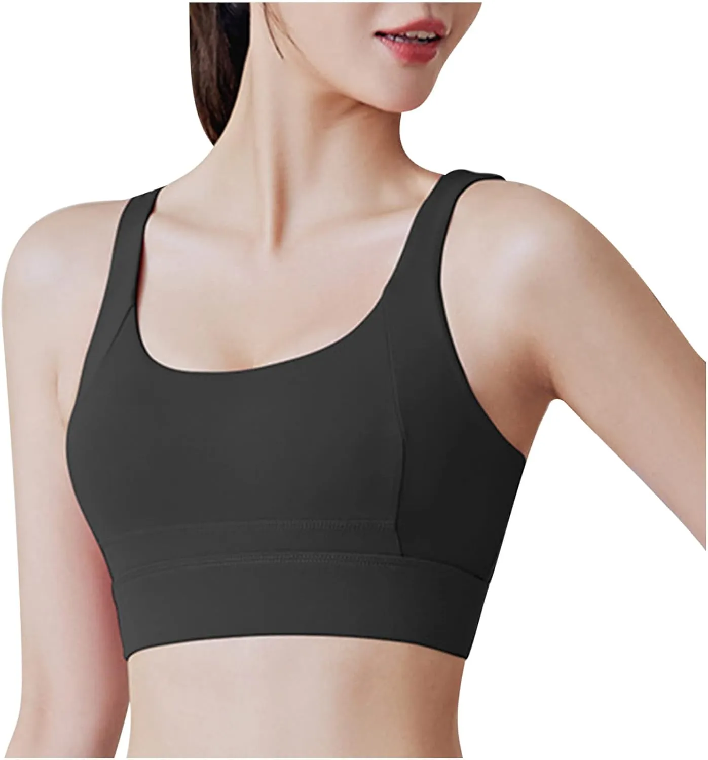 BZGTZT Sports Bras for Women Quick-Dry Padded Wirefree Workout Crop Cute Tank Tops Camisole for Yoga Fitness Running Gym