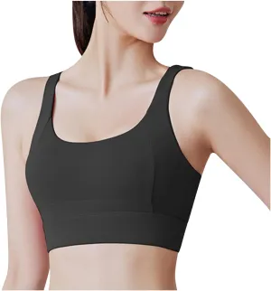 BZGTZT Sports Bras for Women Quick-Dry Padded Wirefree Workout Crop Cute Tank Tops Camisole for Yoga Fitness Running Gym