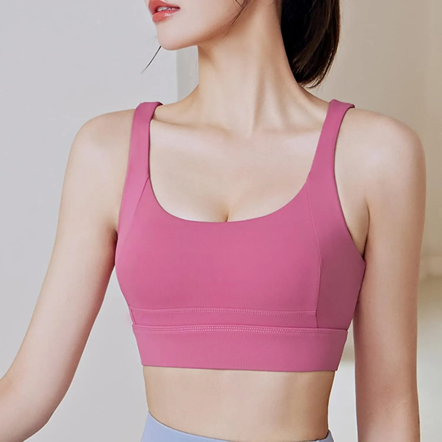 BZGTZT Sports Bras for Women Quick-Dry Padded Wirefree Workout Crop Cute Tank Tops Camisole for Yoga Fitness Running Gym
