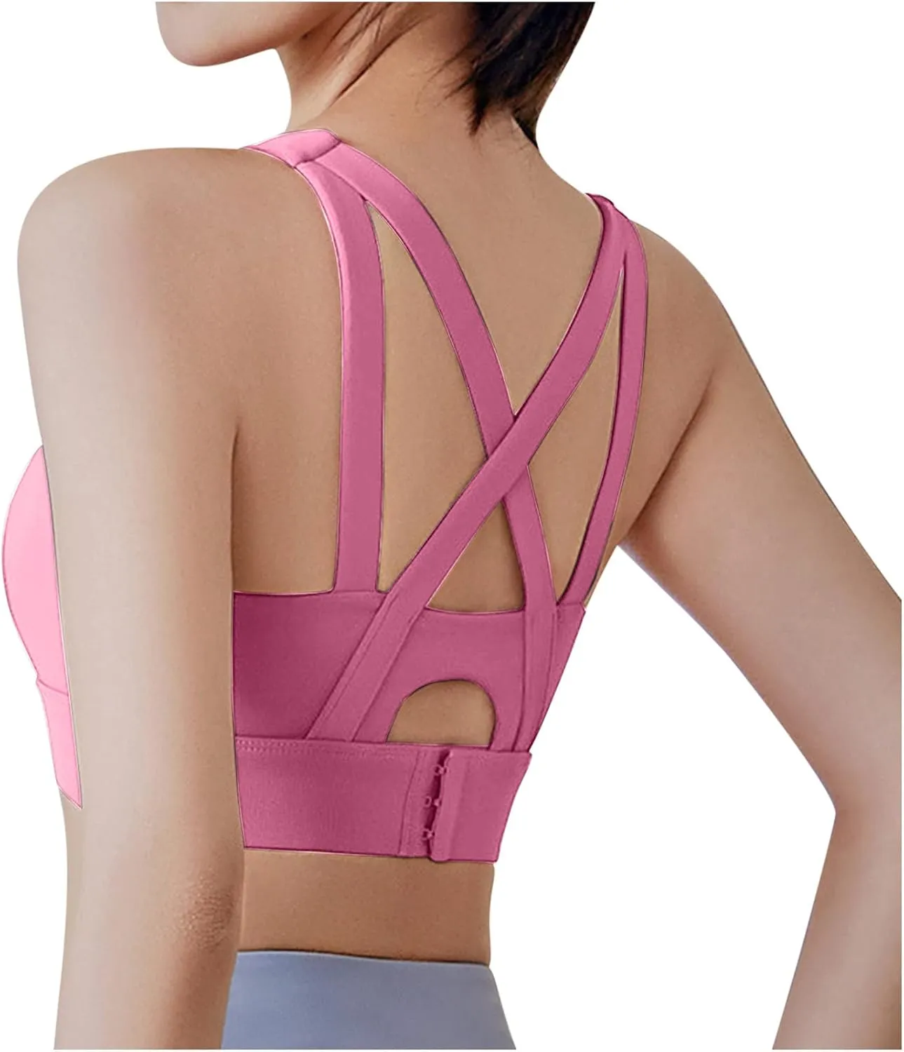 BZGTZT Sports Bras for Women Quick-Dry Padded Wirefree Workout Crop Cute Tank Tops Camisole for Yoga Fitness Running Gym