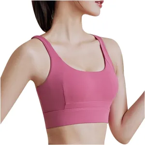 BZGTZT Sports Bras for Women Quick-Dry Padded Wirefree Workout Crop Cute Tank Tops Camisole for Yoga Fitness Running Gym