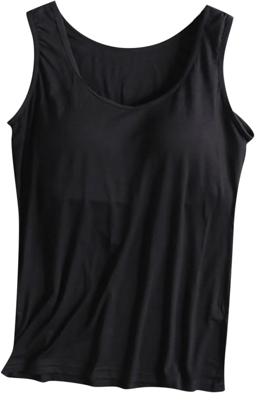 Camisole Tops for Women Running Sports Racerback Bras Plus Size Comfy Tank Tops Sleeveless Tanks with Built in Bra