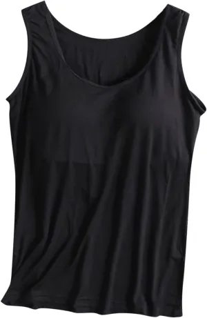 Camisole Tops for Women Running Sports Racerback Bras Plus Size Comfy Tank Tops Sleeveless Tanks with Built in Bra