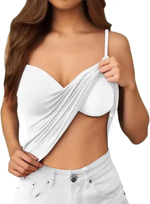 Camisole Tops for Women Summer Racerback Soft Casual Tank Tops with Built in Bra Workout Yoga Shirts