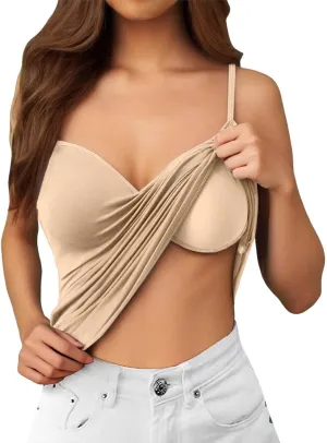 Camisole Tops for Women Summer Racerback Soft Casual Tank Tops with Built in Bra Workout Yoga Shirts